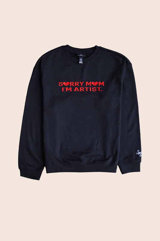 SORRY MOM CREWNECK BLACK