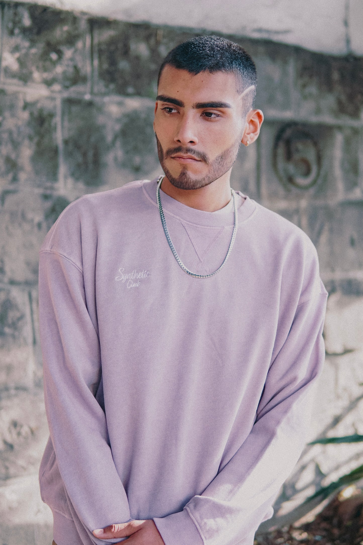 BASIC WORN OUT CREWNECK PINK BABY