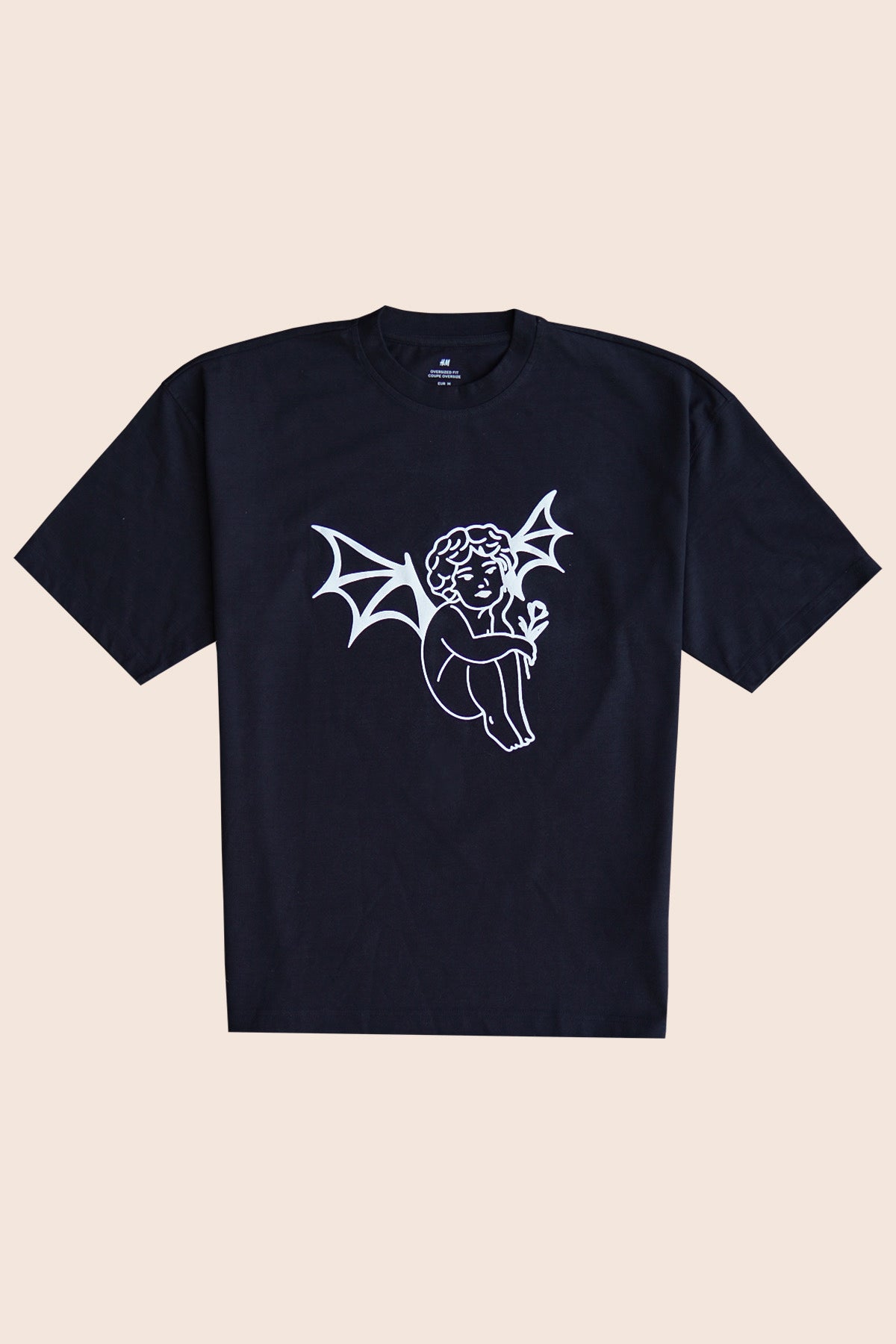 ANGEL CAIDO T-SHIRT OVERSIZED BLACK