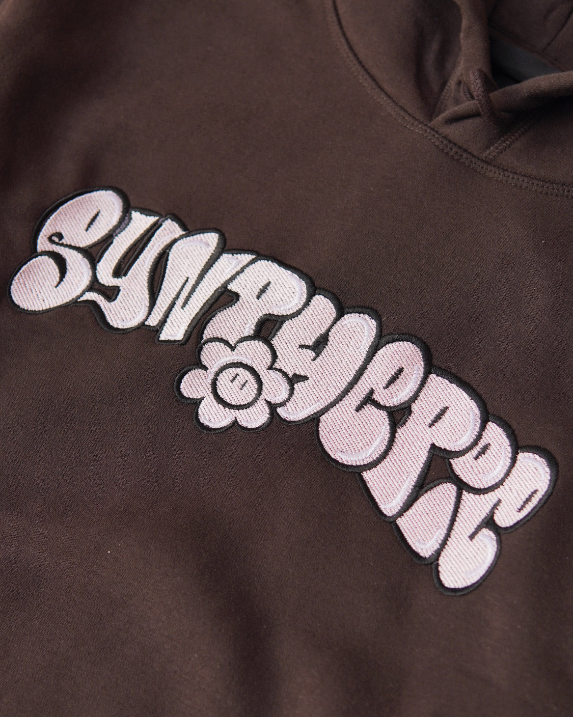 SYNTHETIC GRAFFITI LOGO HOODIE BROWN